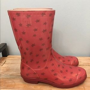 Uggs Raana stars print big kids  rain boots